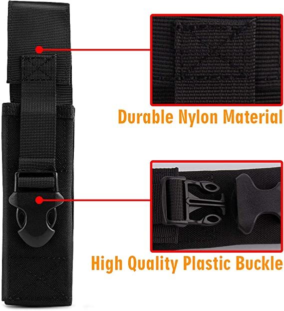 Tactical Pouch Flashlight Holster Duty Torch Case Military Backpack Tools Bag