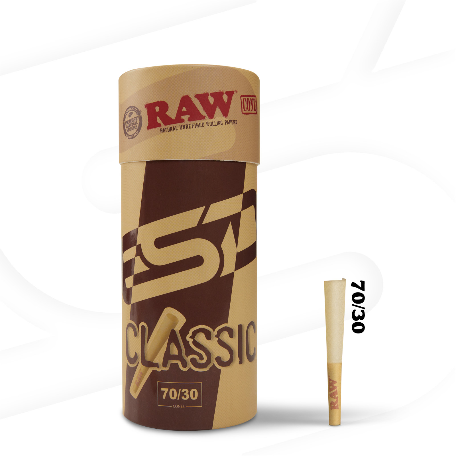 RAW Cones 70/30 Single Size Dogwalker | 50 Pack