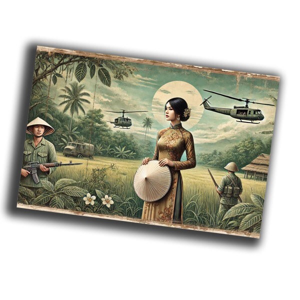 nice vintage woman woman in Vietnam retro  Photo Glossy 4*6 in N35