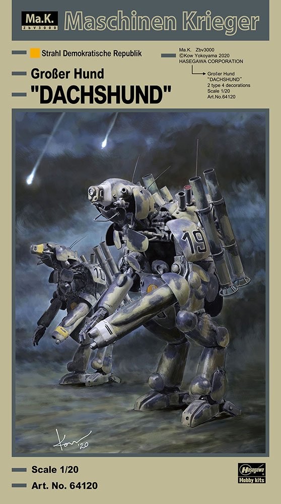 Hasegawa 64120 1/20 Maschinen Krieger Model Kit Ma.K Grosser Hund DACHSHUND