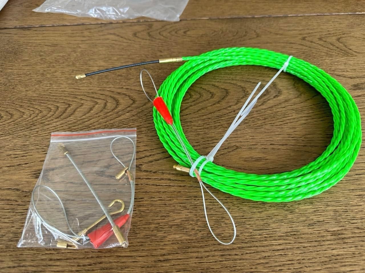 37FT Fish Tape Wire Puller 5 Adapters Durable Cable Retraction Aid Work 12M