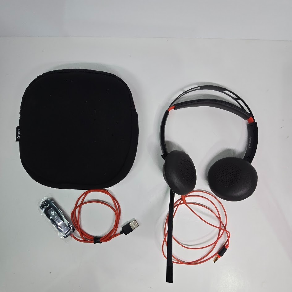 Plantronics Poly C5220T Headset, USB Adapter, & Case