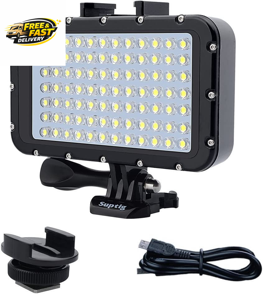 Underwater Lights Dive Light 84 LED High Power Dimmable Waterproof LED Video Lig