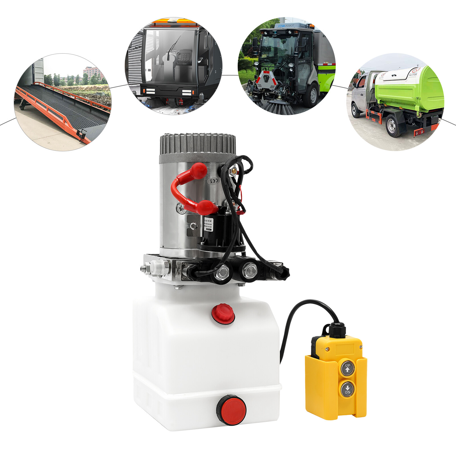 3 Quart Double Acting Hydraulic Pump Dump Trailer Reservoir 12V DC Unit Pack NEW