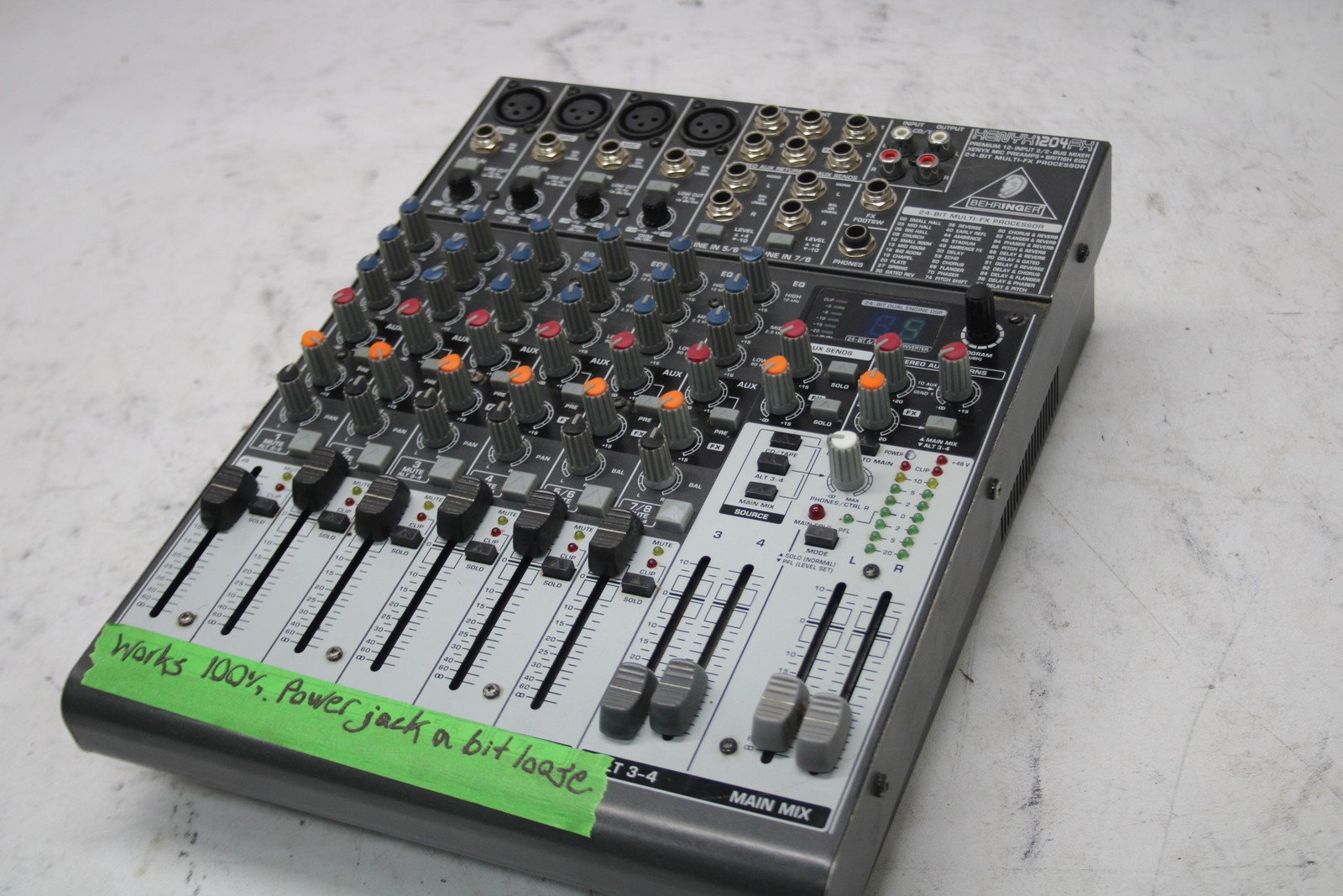 Behringer XENYX 1204FX 12-input, 2-bus analog audio mixer