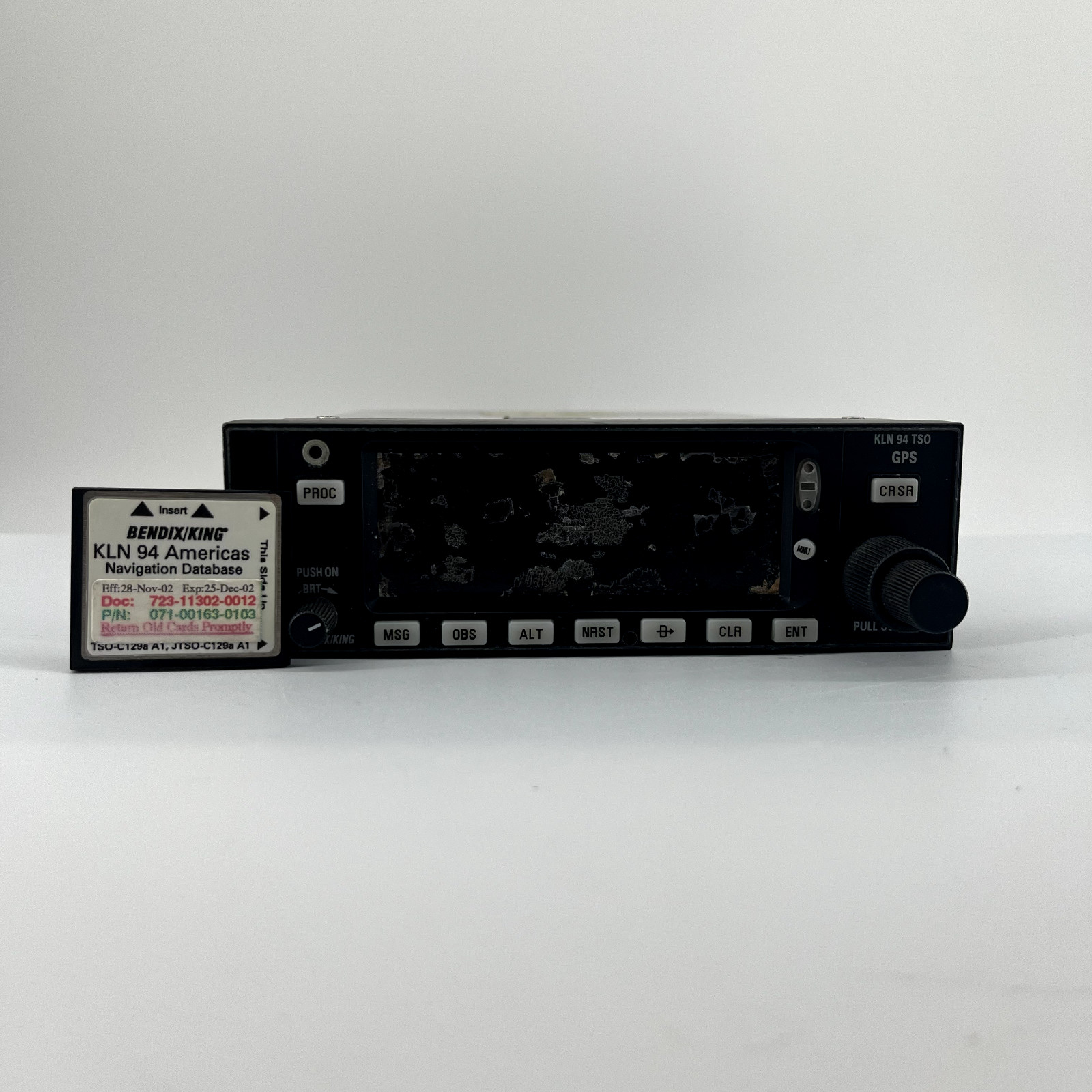 069-01034-0101 / 071-00163-0103 / KLN-94 | BENDIX / KING: GPS UNIT w/ DATA CARD