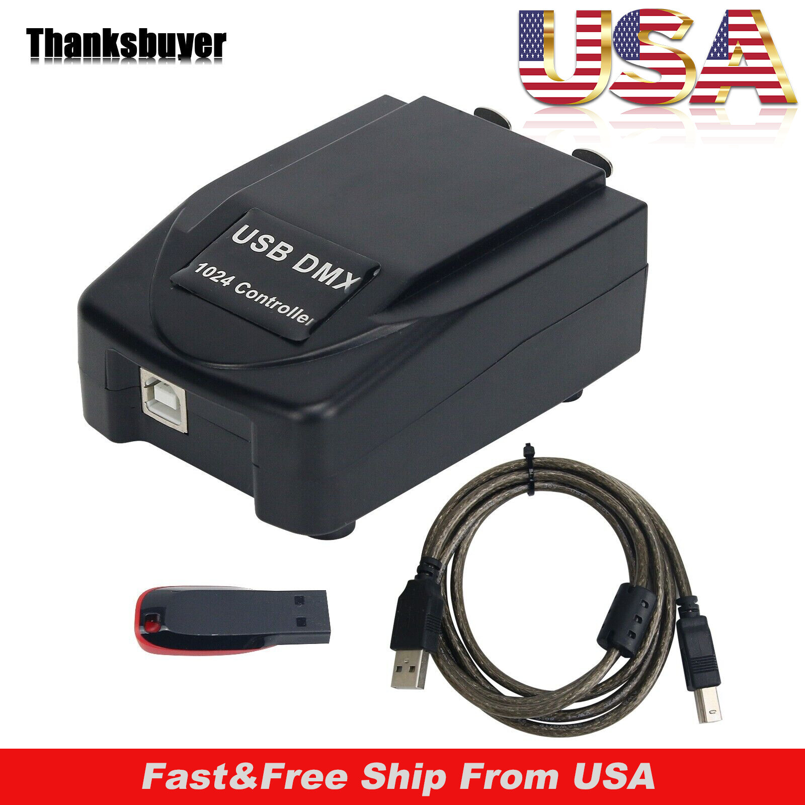 TP-D17 3-Core for Light-jockey Stage Light Controller USB for 1024-CH #USA ship