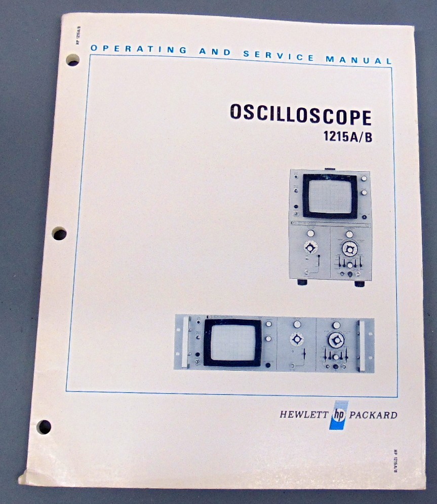 HP Hewlett Packard 1215A / B Oscilloscope ORIGINAL Operating & Service Manual
