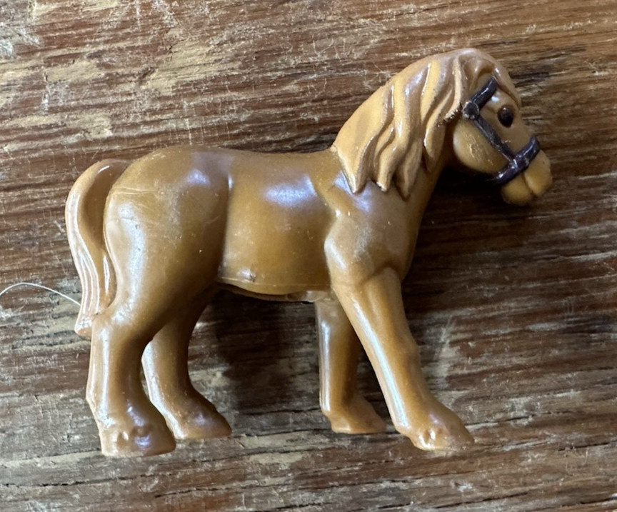 Lincoln Logs Brown Horse Animal Figure Western Frontier Farm Replacement 2"