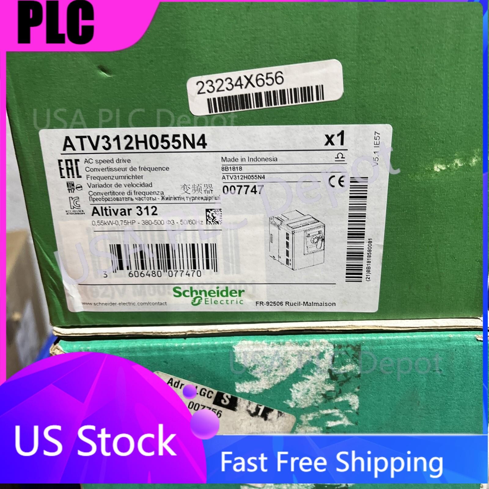 Schneider Electric ATV312H055N4 Ac Speed Drive 0.55KW 3phase Inverter New In Box