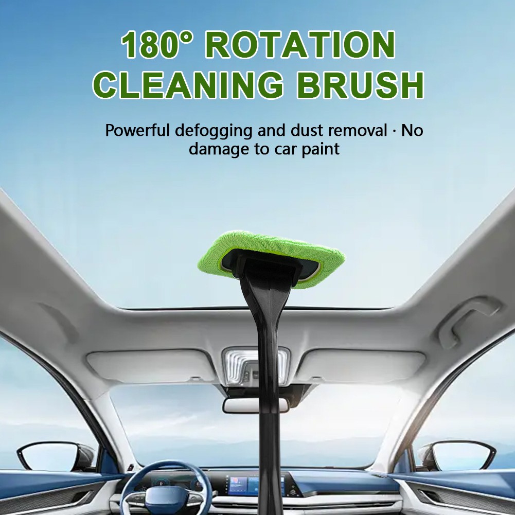 NEW Windshield Cleaner Wand Microfiber Car Inside Window Cleaning Tool Anti Fog