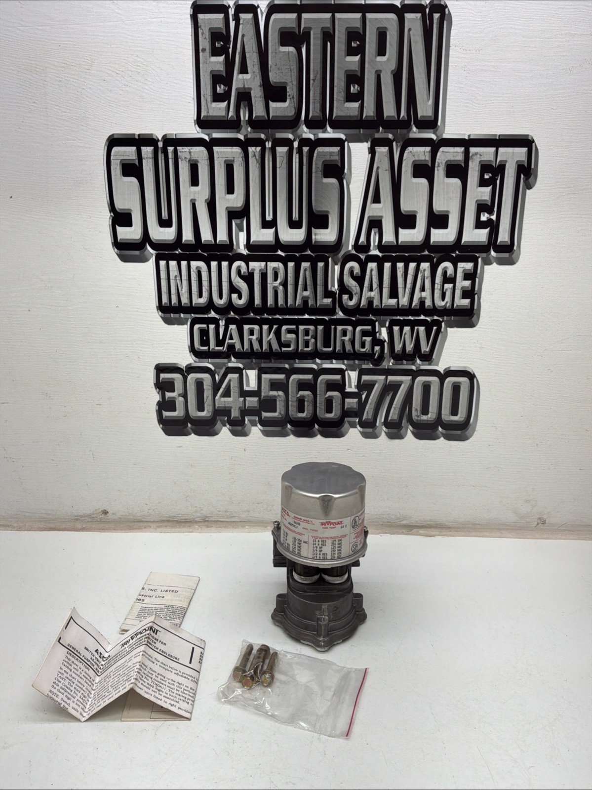ASCO Tri-Point Pressure Switch SA20D NIB