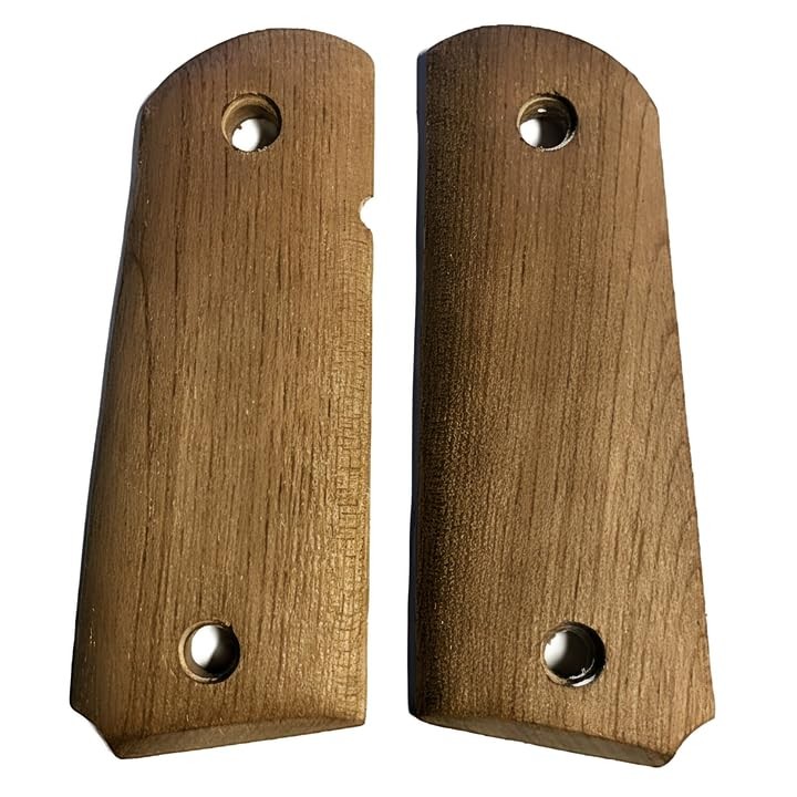 1911 Officer Walnut Wood Grips Compact Fits Colt Kimber Springfield Rock Island