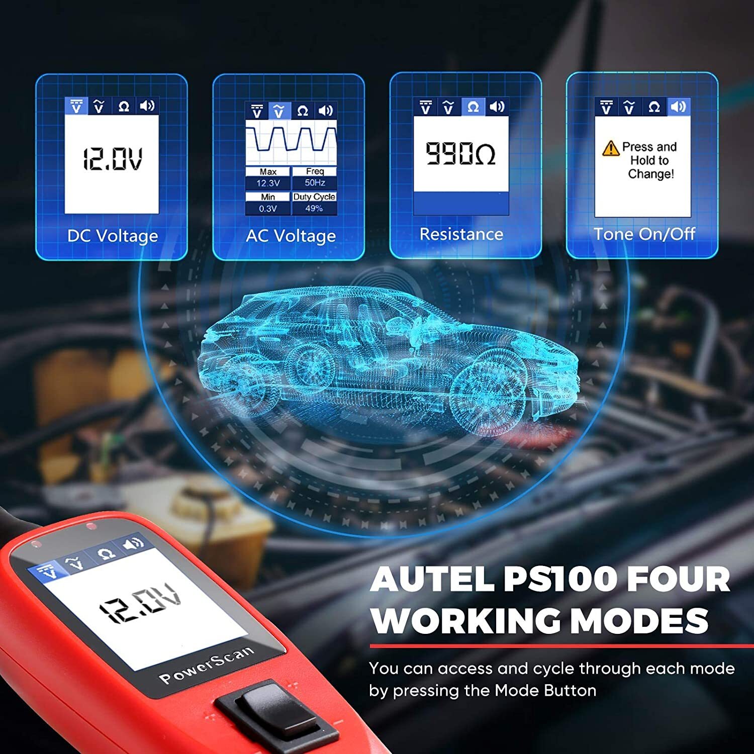 Autel Powerscan PS100 Probe 12V/24V Auto Electrical Circuit System Tester Tool