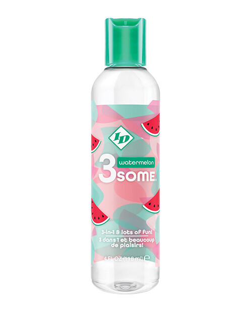 Id 3some 3 In 1 Lubricant Personal Lubricant Watermelon 4 Oz