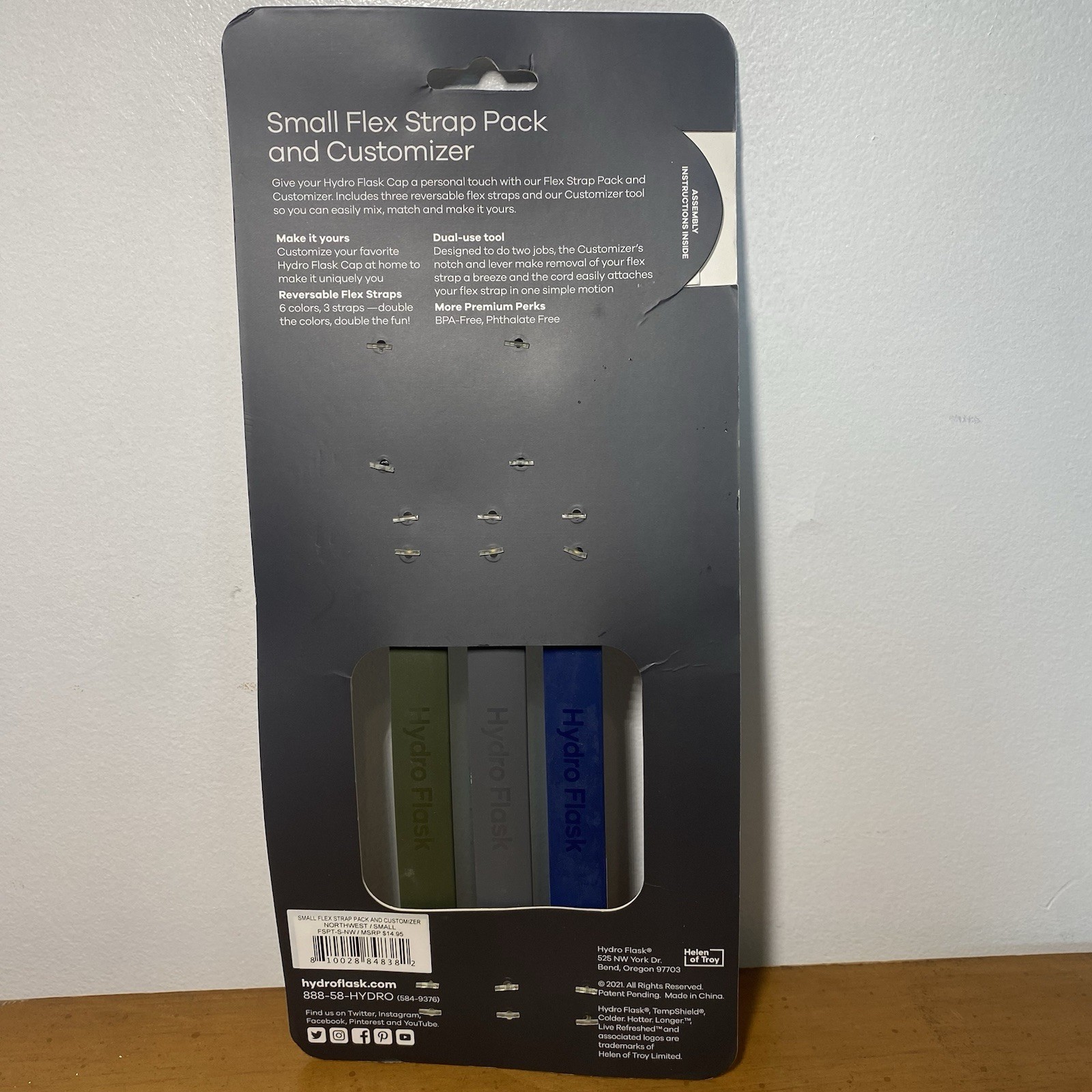 Hydro Flask Small Flex Strap Pack Customizer 3 Reversible Straps Blue