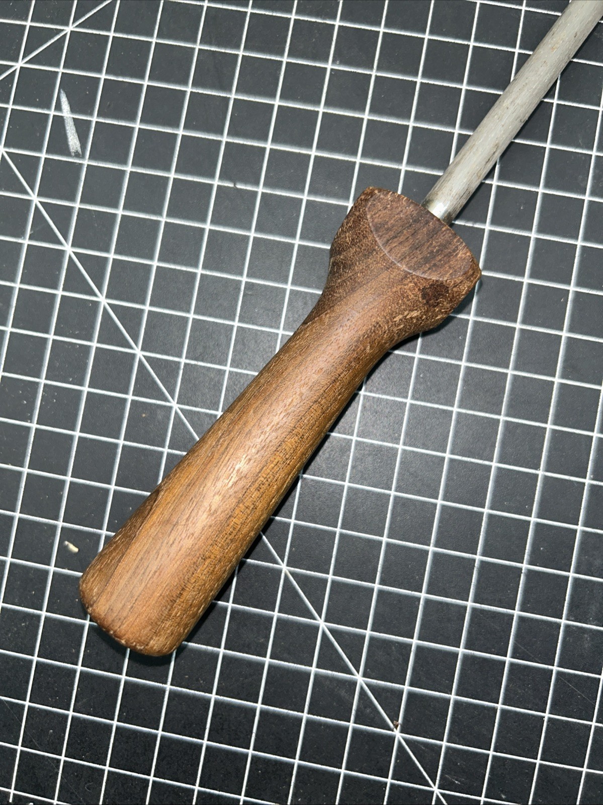 Chicago Cutlery Honing Steel Rod Knife Sharpener Solid Walnut Handle