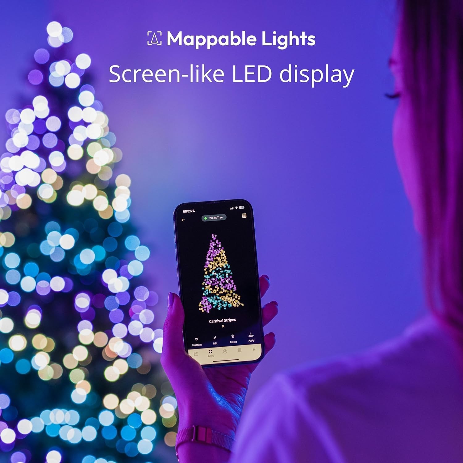 Twinkly Strings 600 LED RGB, LED Light String, Smart Multicolor LED Lights