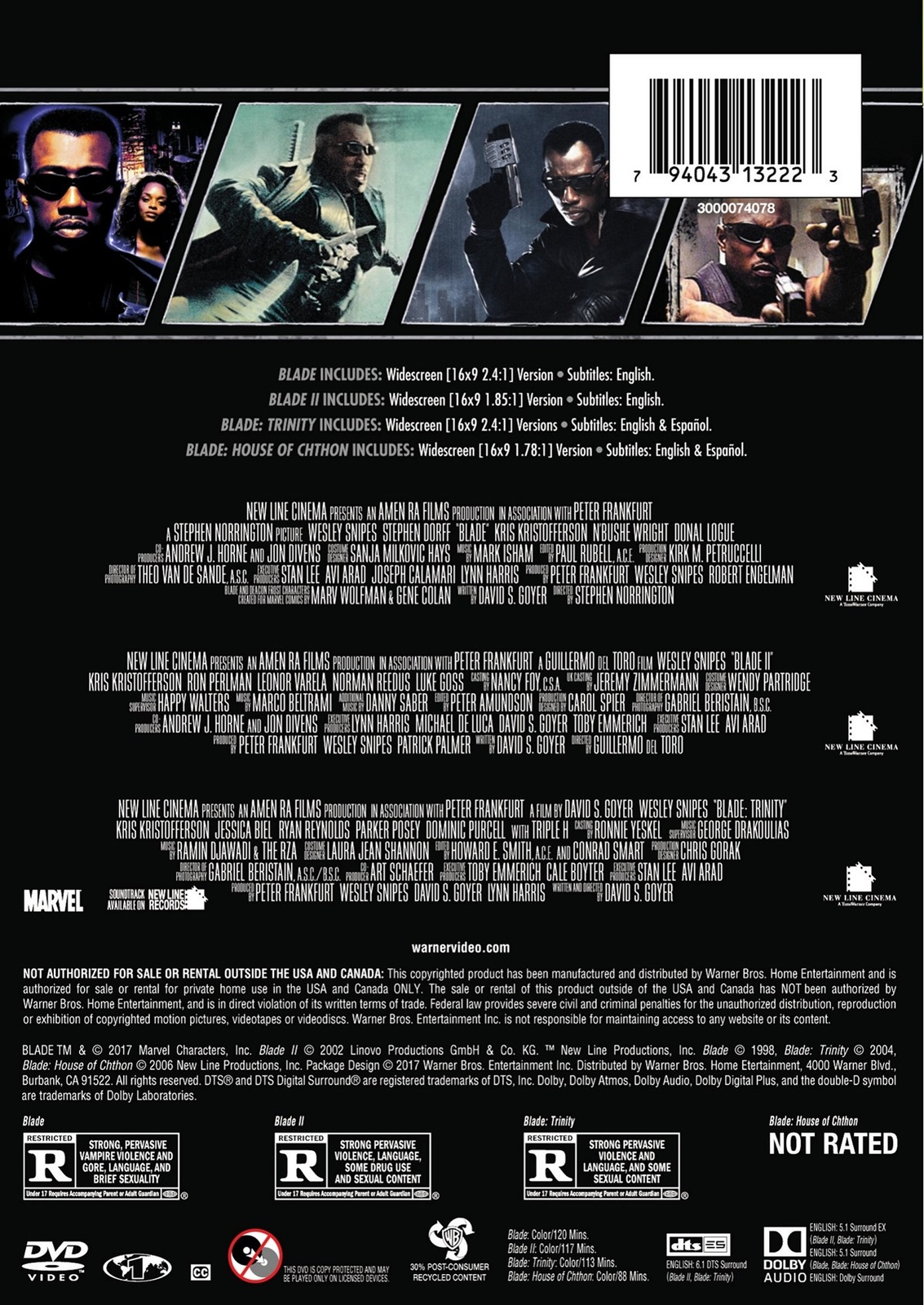 Blade Collection DVD NEW