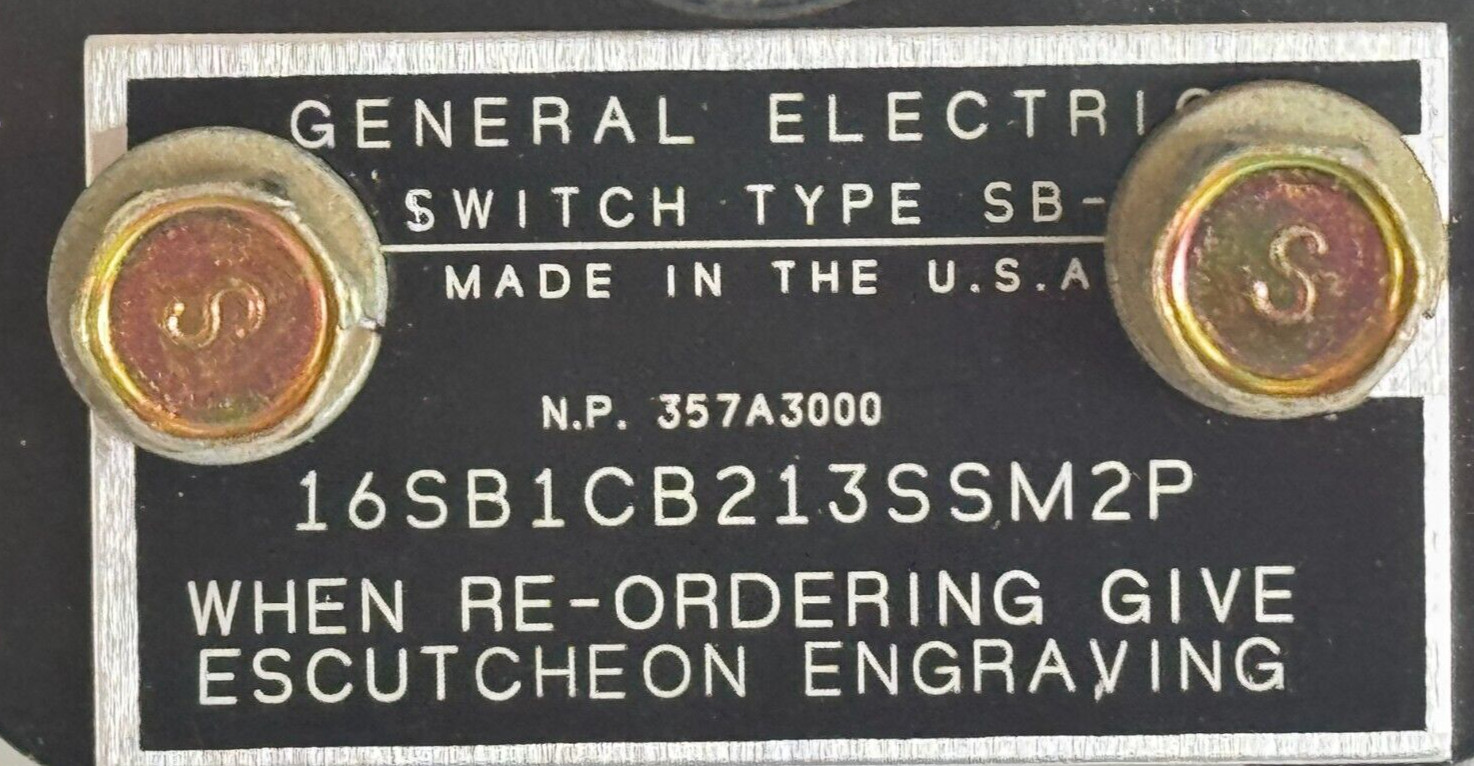NEW General Electric 16SB1CB213SSM2P Rotary Cam Switch
