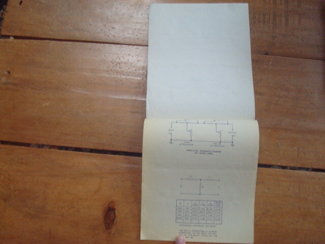 1949 Hewlett Packard 350A Attenuator Set Instructions Manual.