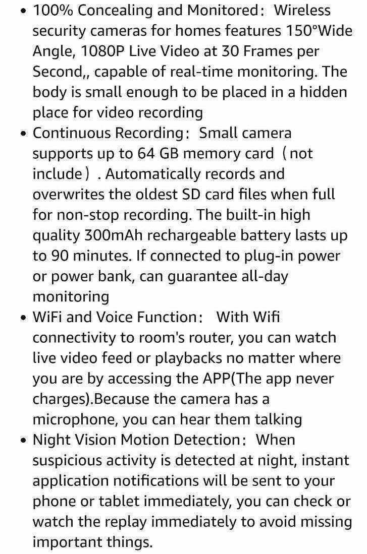 Mini Camera, WiFi Wireless Tiny