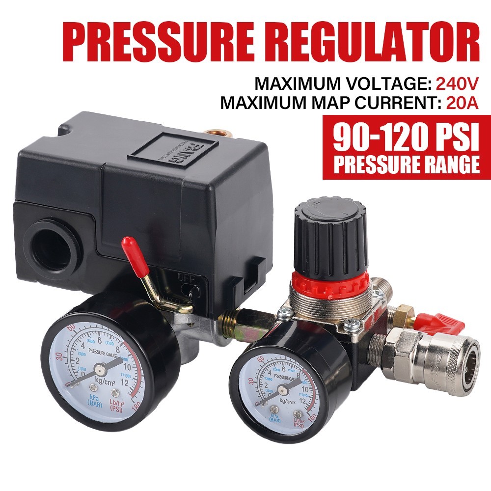 Air Compressor Pressure Switch 90–120PSI Controller for Fast Pressure Reduction