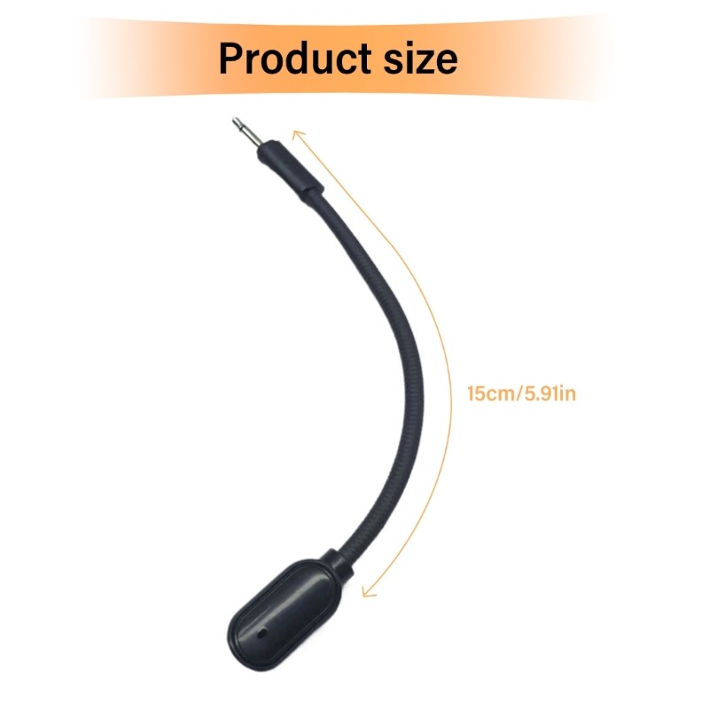 Highly Clearly Boom Microphone Compatible for 100 Headphones Adjustable Design