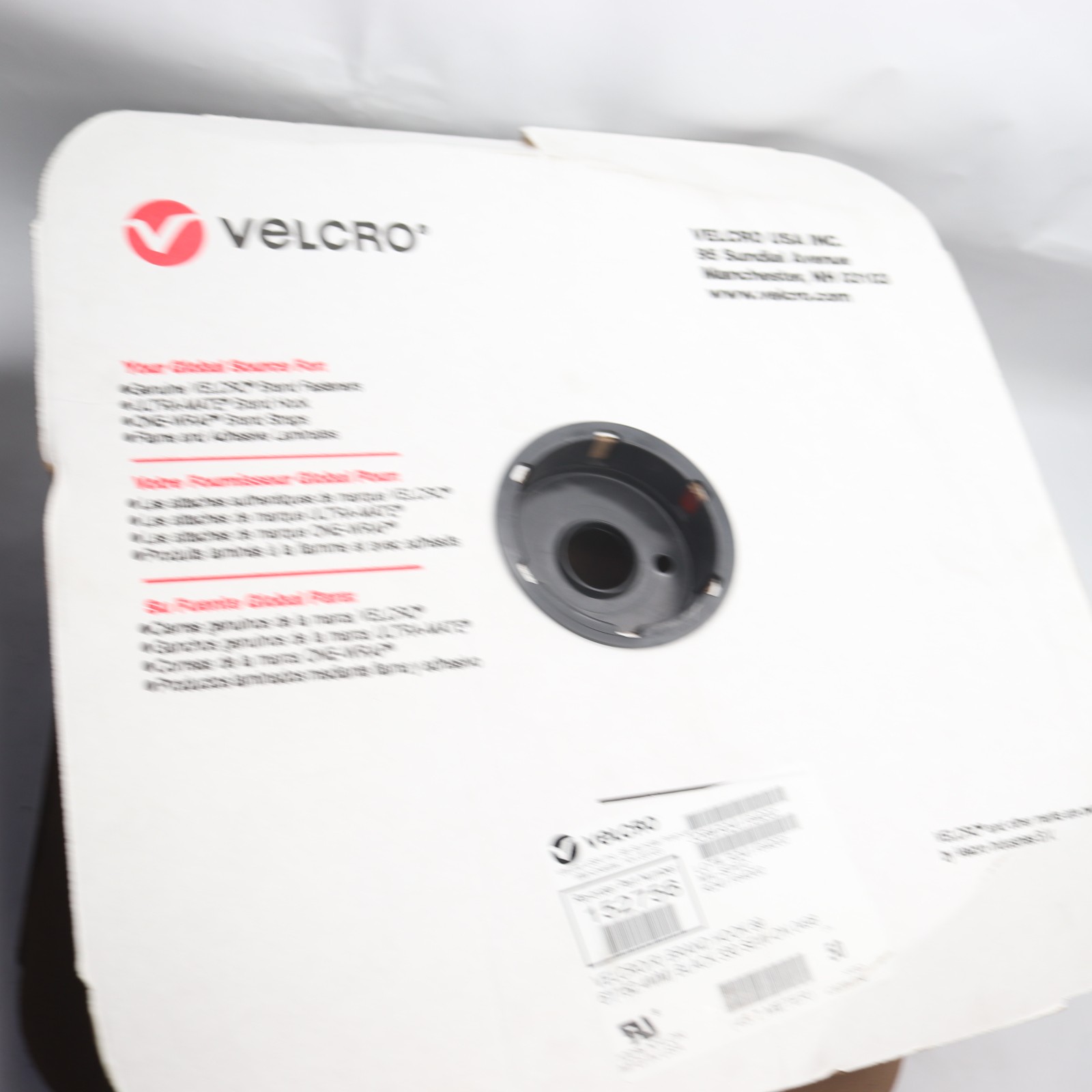 Velcro(R) Reclosable Fastener Acrylic Adhesive Black 6" W x 75-ft 152756