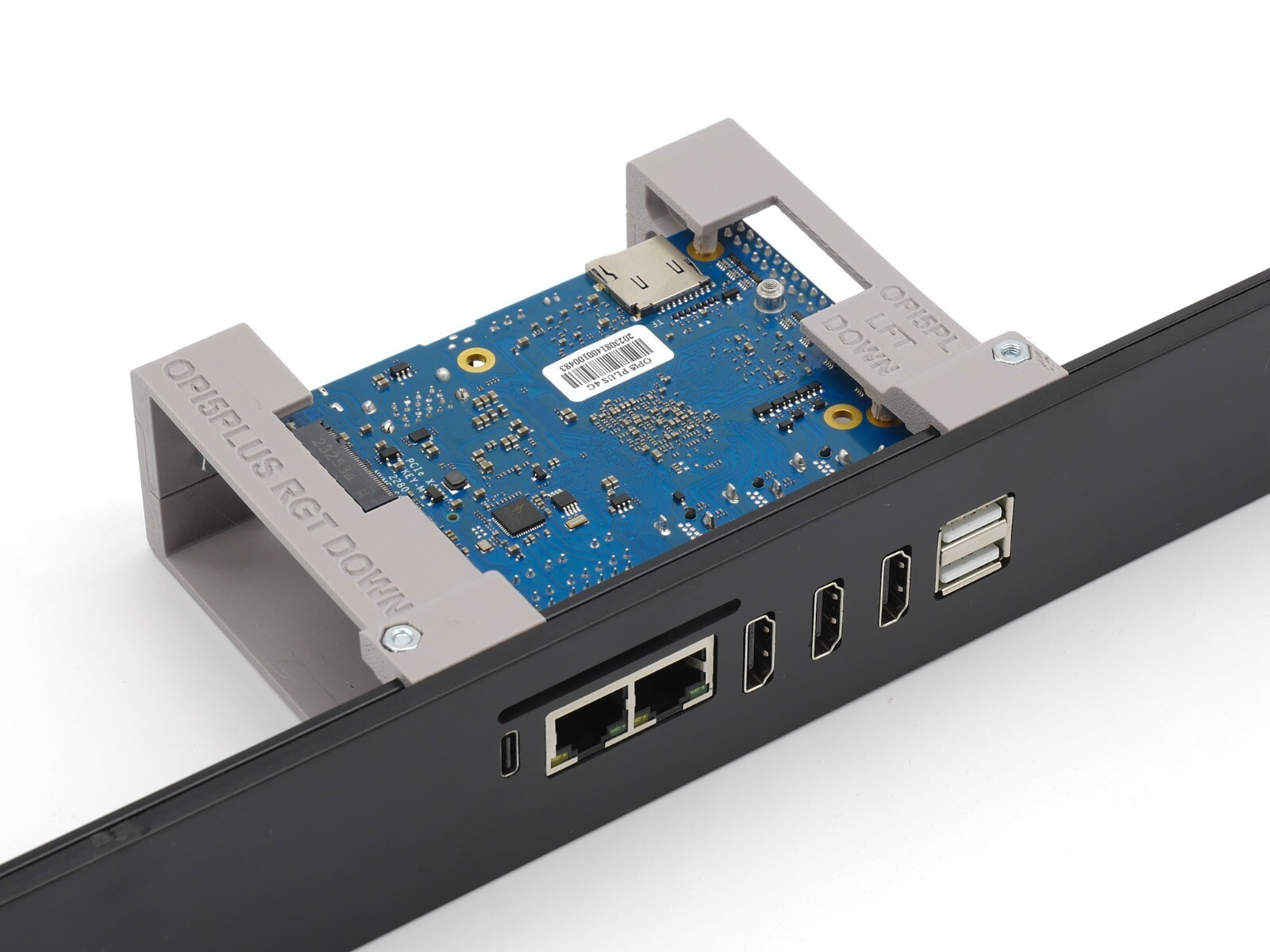 Rack mount for 1-3 Orange PI5 PLUS 19inch 1U - injection molded front