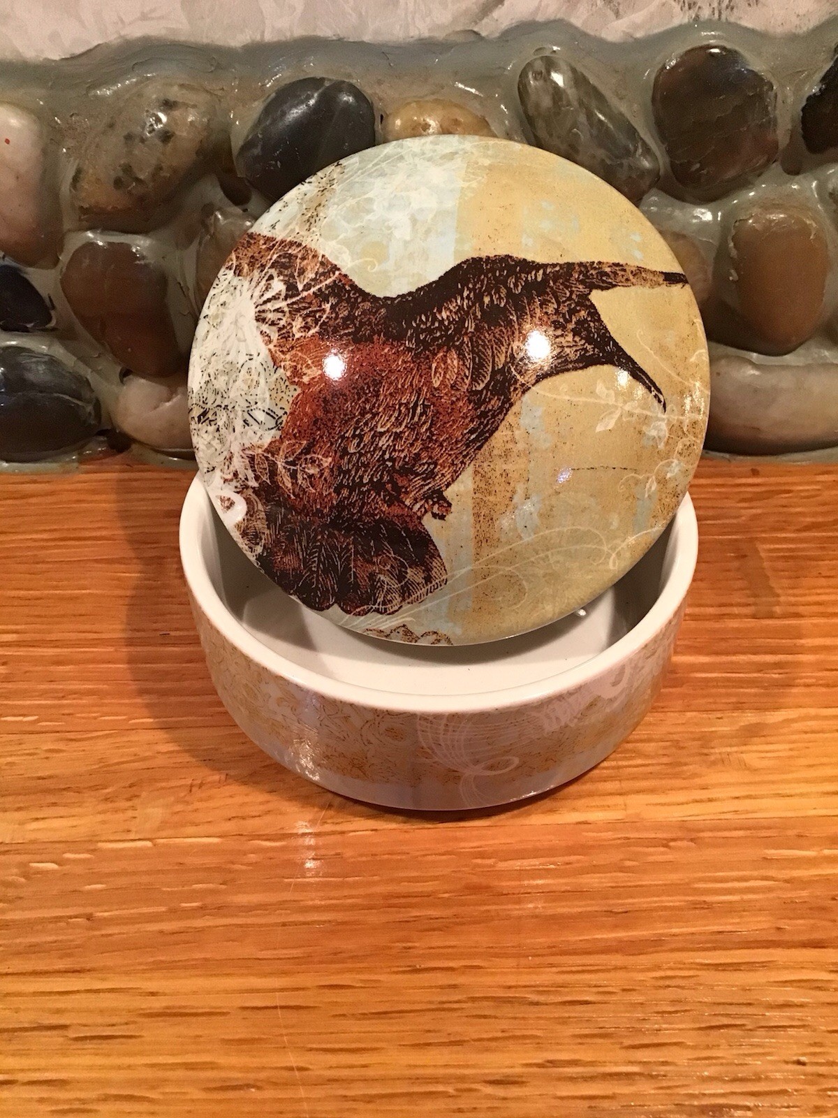 Phoenix Creative Co. Trinket Box Porcelain Bird