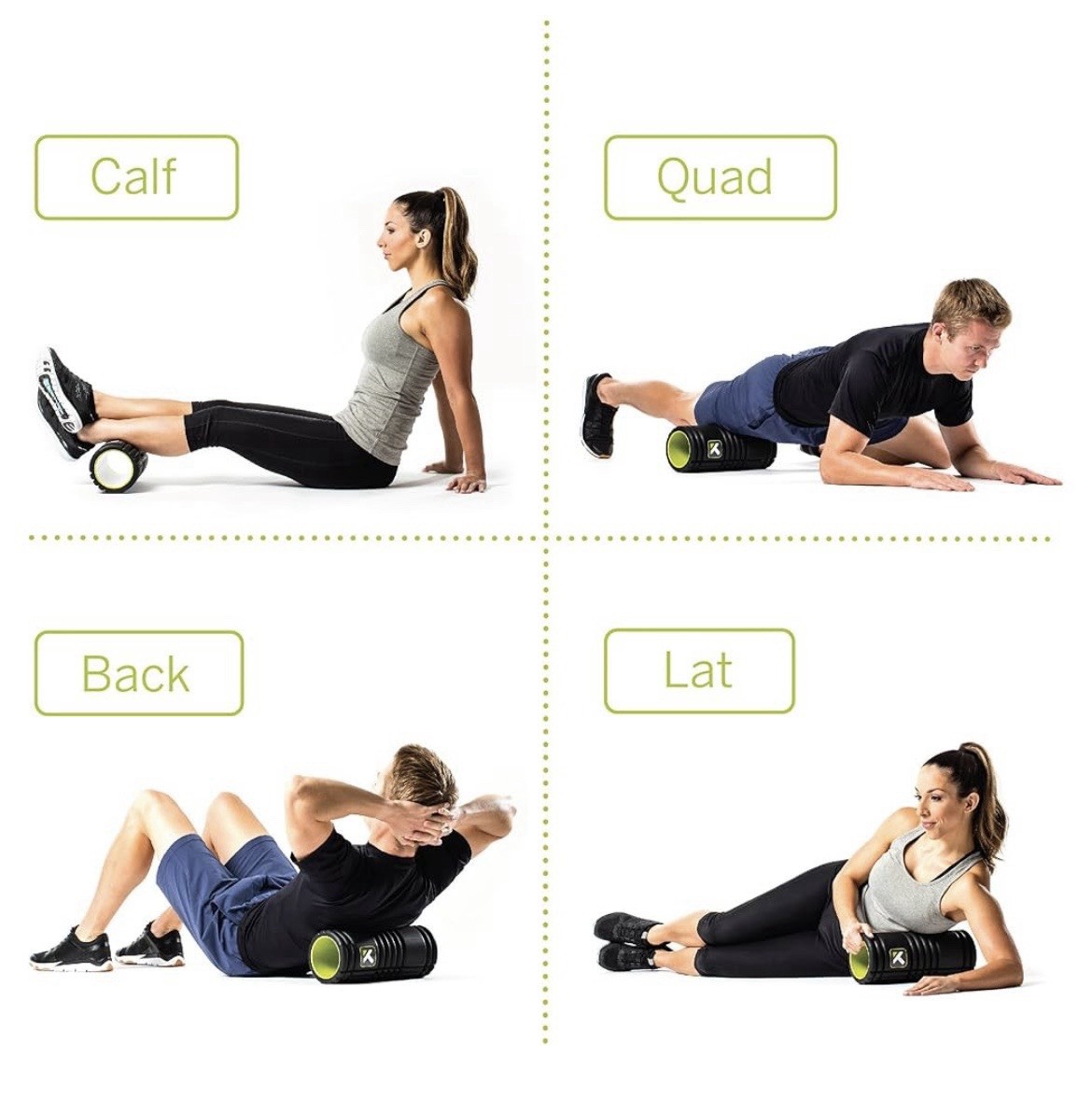 13" Trigger Point Performance - The Grid - Revolutionary 5.5" Foam Roller Green