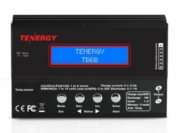 Tenergy TB6B 1S-6S Balance Charger for NiMH/NiCD/Li-PO/Li-Fe Packs+Power Supply
