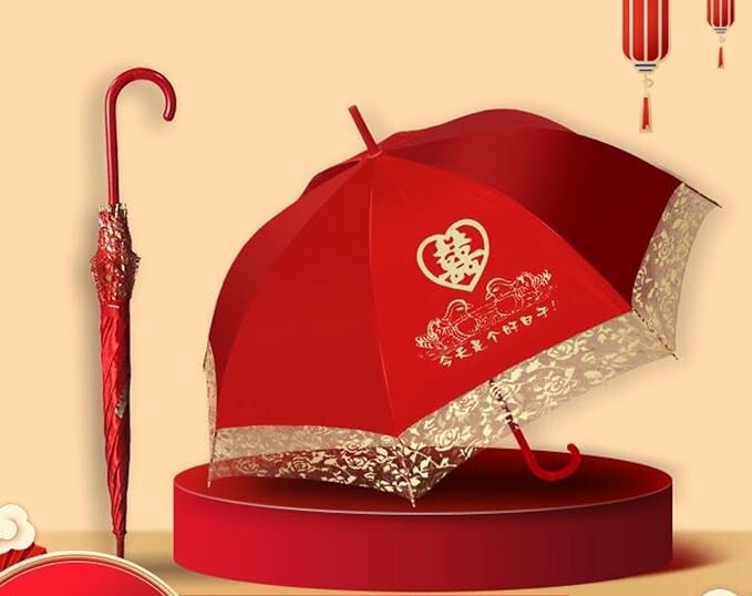 Red Umbrella wedding supplies vintage look Chinese umbrella  K1036-3
