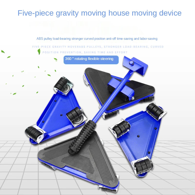 5pcs Triangle Iron Moving Artifact Movable Universal Wheel Moving Tool