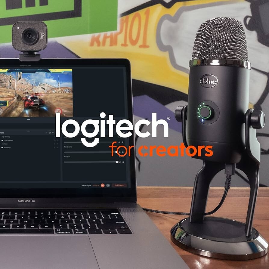 Logitech for Creators Blue Yeti USB Microphone + Pop Filter
