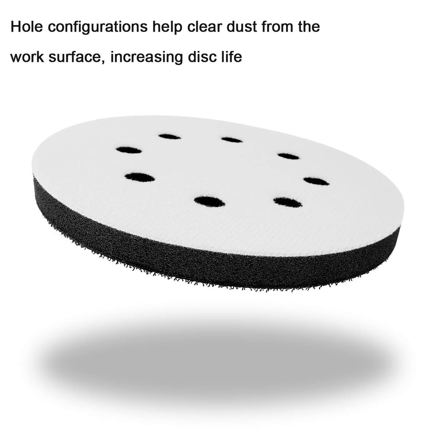 Sander Foam Pad Set 2PCS 5in 8 Hole Hook Loop Buffer Interface Polishing Tool US