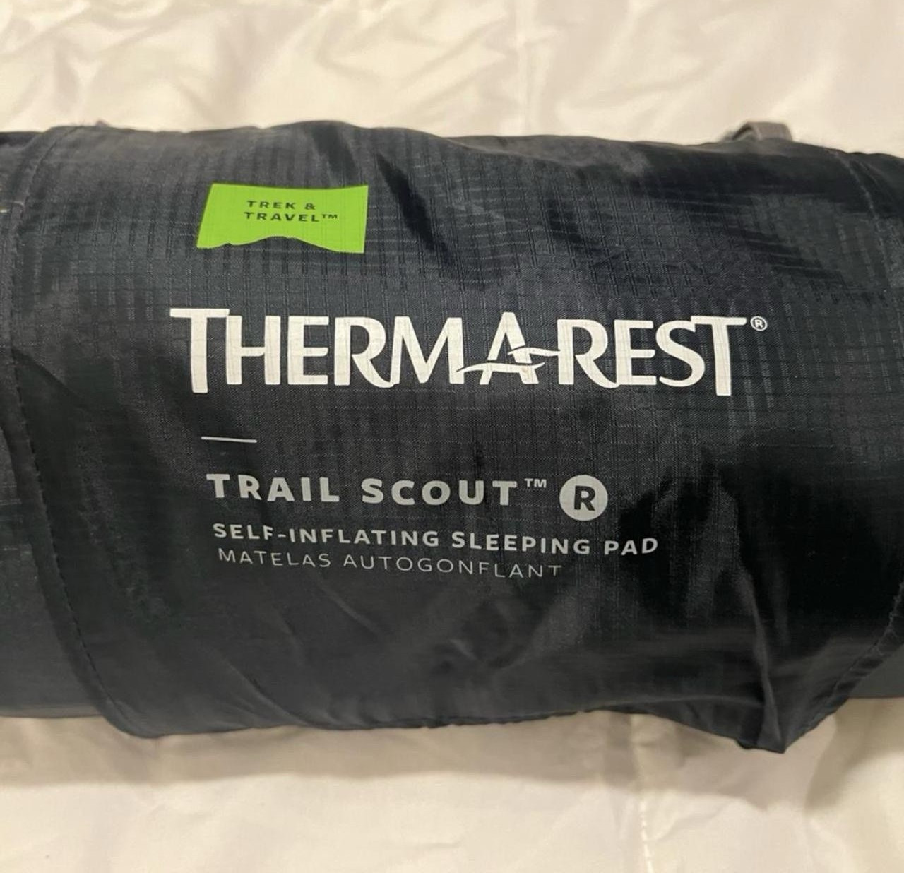 Therm-a-Rest Trail Scout Self-Inflating Sleeping Pad Black Single 20x72in Foam