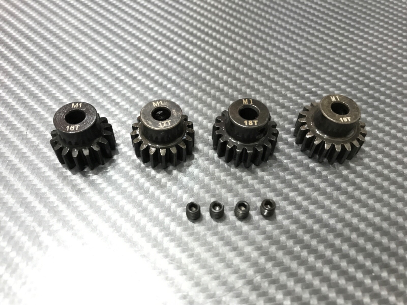 Mod 1 M1 5mm Pinion Gear Set 16T 17T 18T 19T Fits Castle 2200KV 1515 Motor