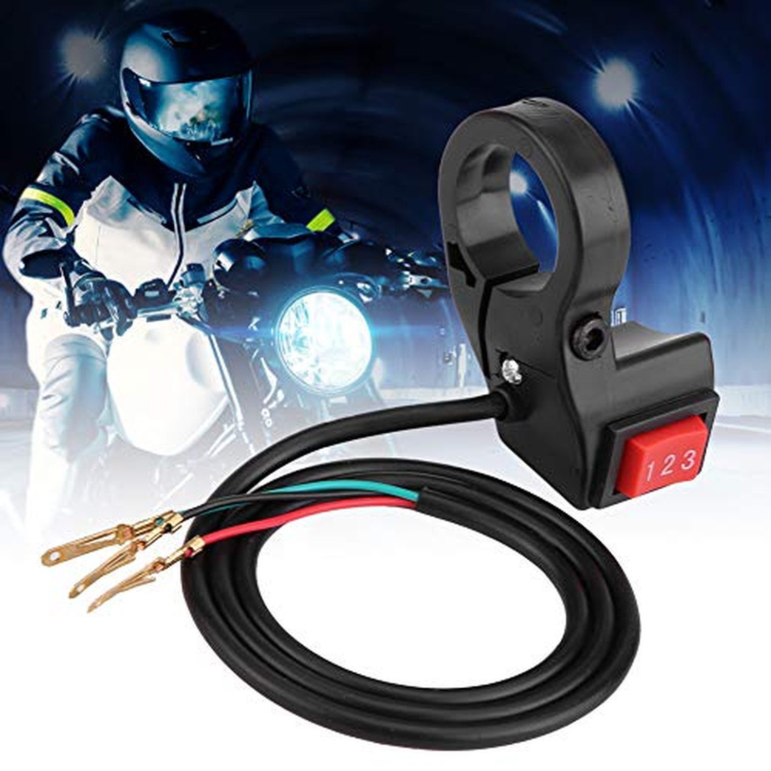 Handlebar Switch Shift 3 Speed Module, 22mm 7/8 inch Electric Motorcycle E-Bi...