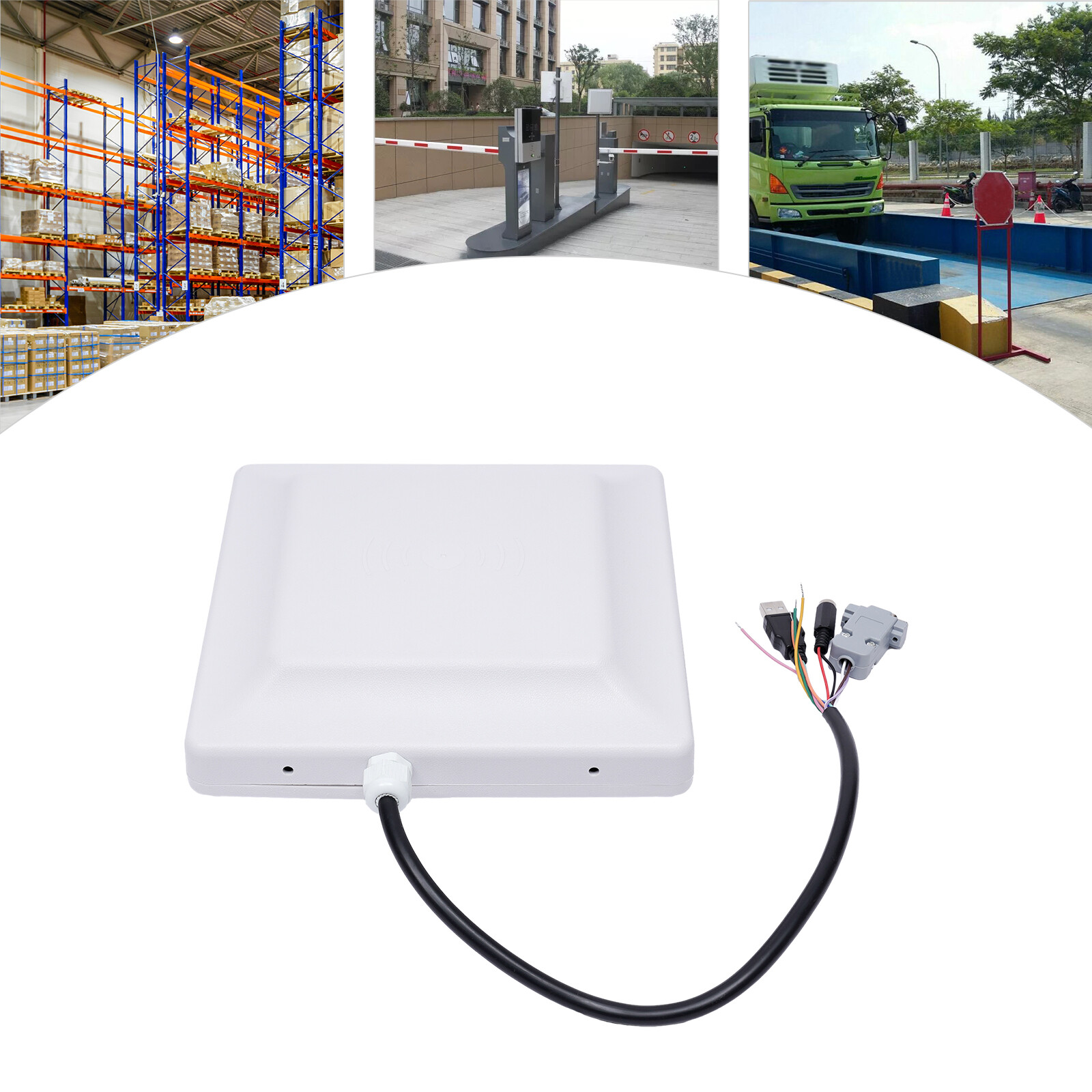 UHF RFID Long Range Card Reader 5M 8dbi Antenna Parking System Access Control US