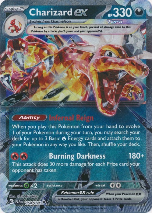 Charizard ex -  054/091 Double Rare Paldean Fates