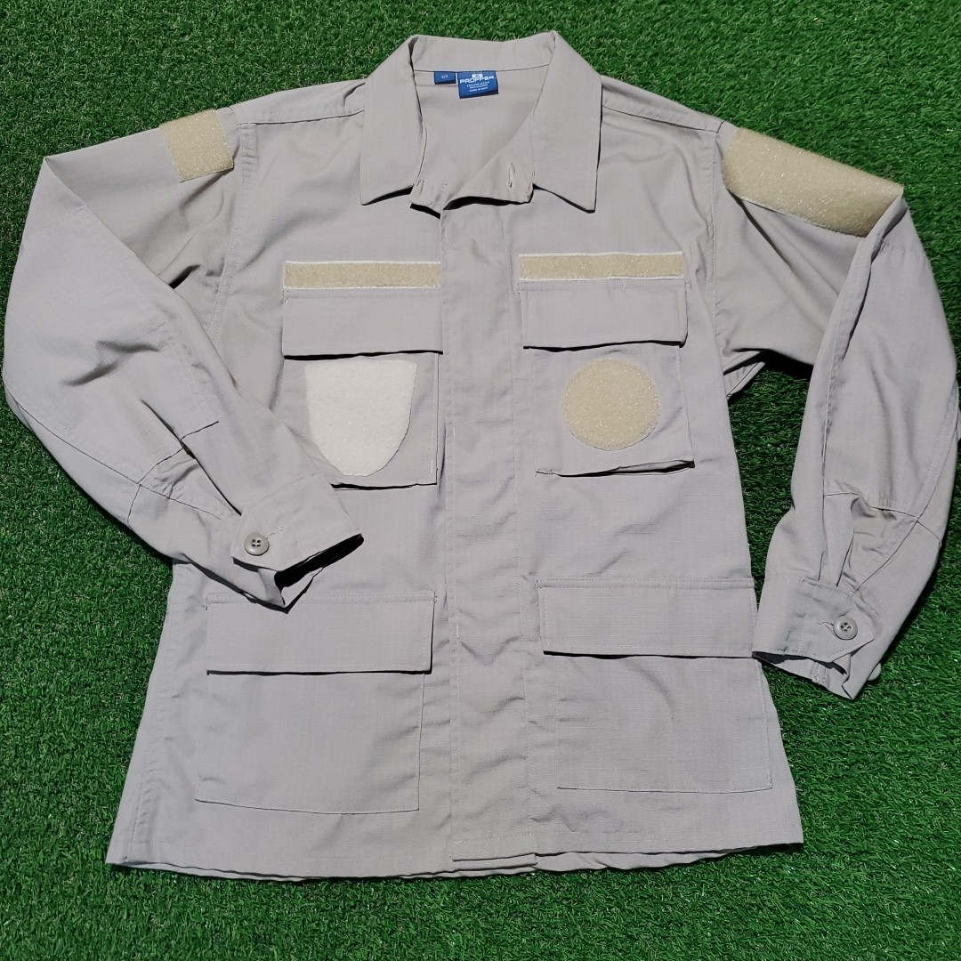 Propper Mens Tactical Shirt S/S Hook-N-Loop Patches L28×W21 Long Sleeve Button