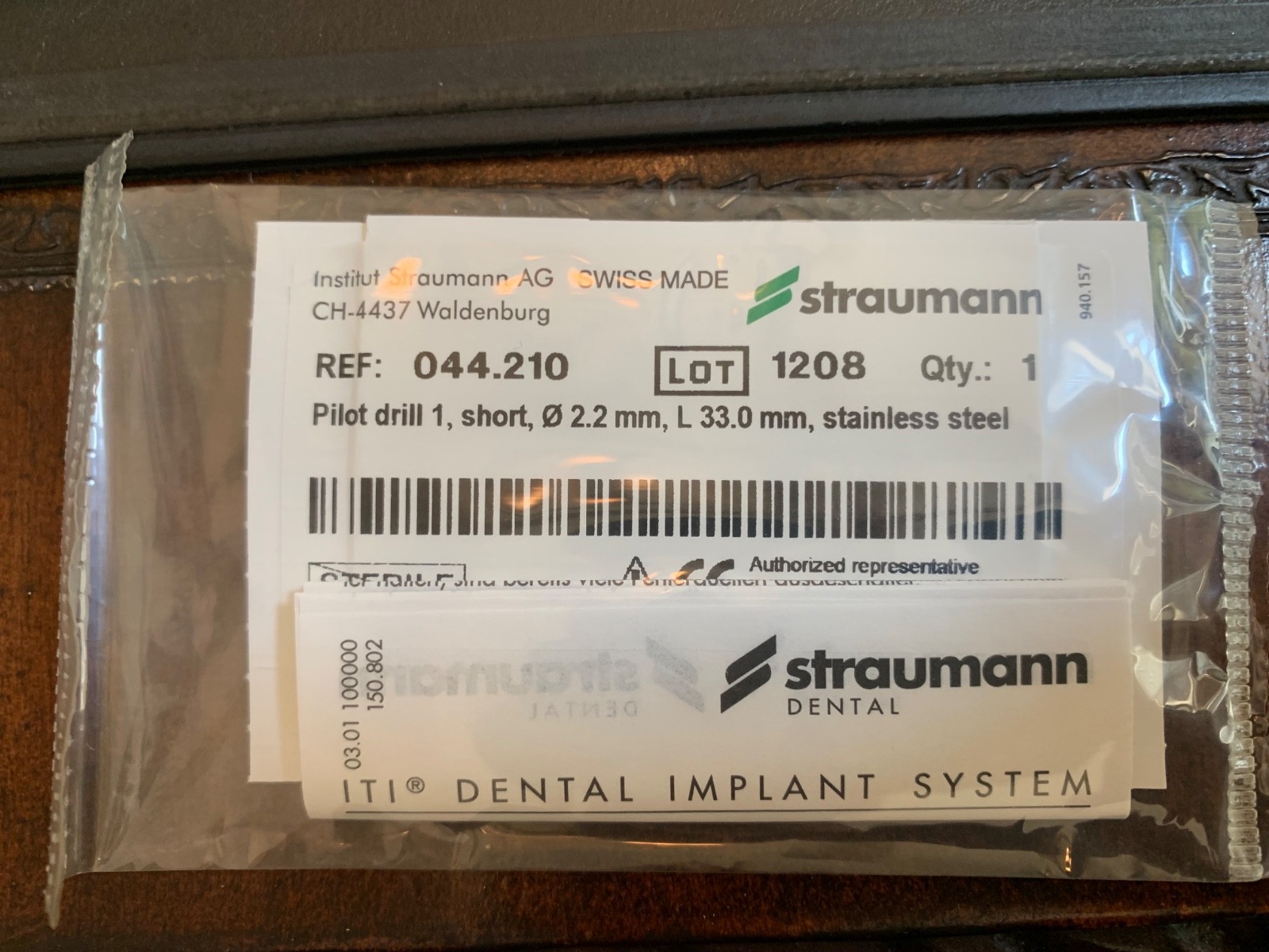 Straumann ITI SP/BL Pilot Drill 1, Short, 2.2 mm
