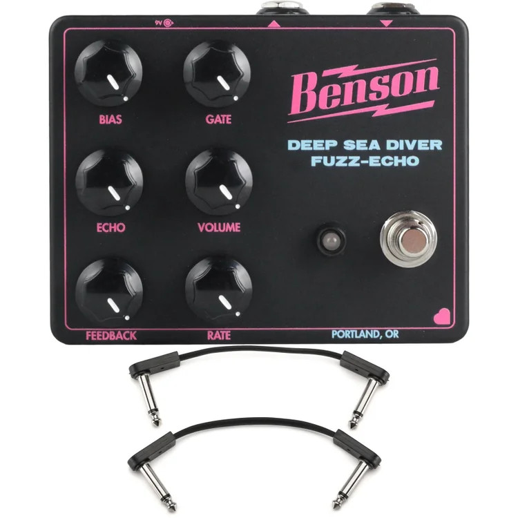 Benson Amps Deep Sea Diver Fuzz-Echo Pedal with EBS Patch Cables
