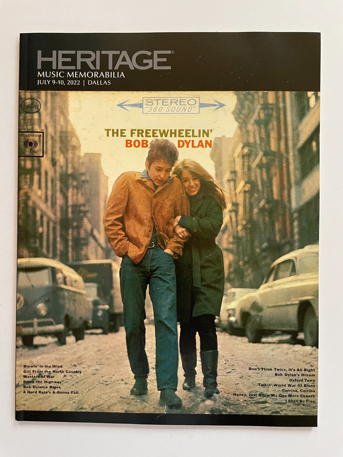 Heritage Hollywood Entertainment Music Memorabilia Auction July 2022 Bob Dylan