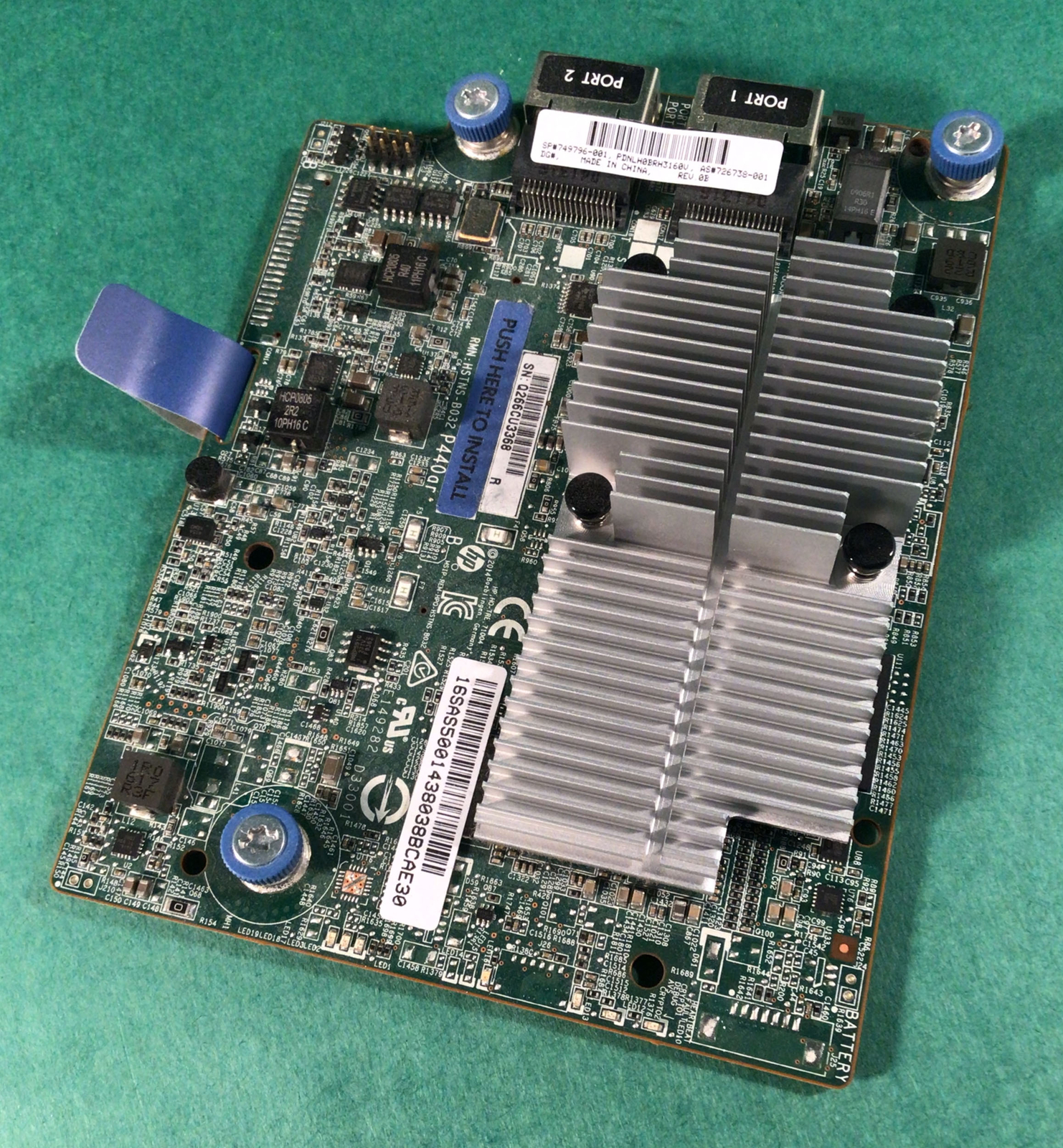 HP Smart Array P440ar 2GB FBWC 12Gb SAS DP Controller 726738-001 749796-001 G9