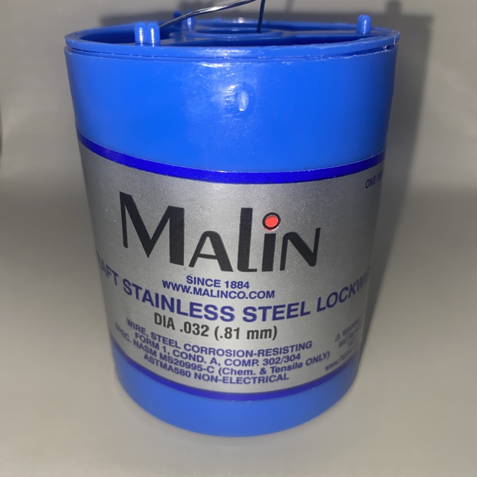 Malin Stainless Aircraft Safety Wire MS20995C32 1 LB. Roll .032” WITH CERTS