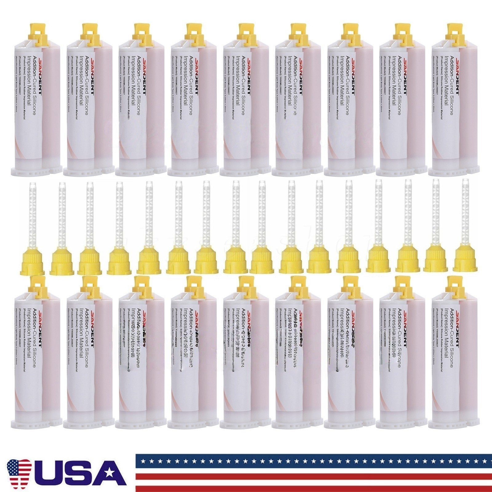 SANDENT Dental Elastomeric Impression Material Fast Body Fast Set Type 5 Tips