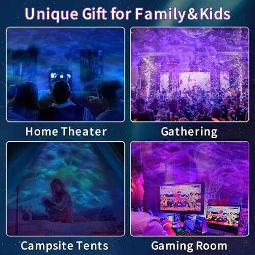 Ocean Wave Night Light Cordless Projector Lamp 16 colors